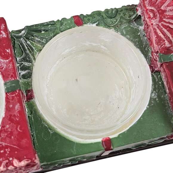 Yankee Candle Snowman Sleigh Tealight Holder Christmas Decor Presents Resin - Picture 8 of 11